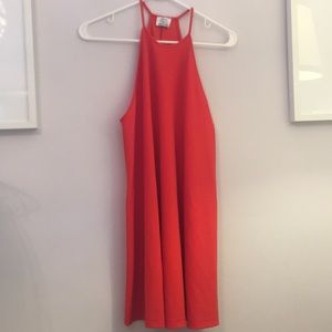 Red halter sundress